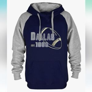 RZUO Unisex Dallas Classic Football Embroidered Sweatshirt Size Large NWT P2P 25